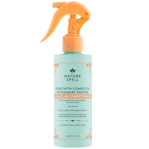 Nature Spell Rosemary Water Leave in Conditioner, Promotes Hair Growth, Heat Protection Spray, Detangling, Smoothes & Adds Shine, For All Hair Types, 5.07 Fl Oz | Amazon (US)