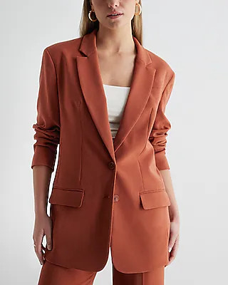 Notch Lapel Oversized Boyfriend Blazer | Express