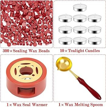 Red Wax for Letters Stamp Seals, Paxcoo 312pcs Stamp Wax Kit with Red Wax Seal Beads, Wax Seal Wa... | Amazon (US)