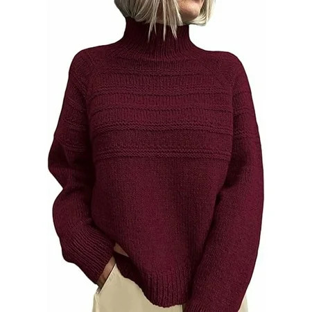 PRETTYGARDEN Women's Turtleneck Sweaters Fall Chunky Knit Pullover Long Sleeve Jumper Tops Trendy Winter Clothes | Walmart (US)