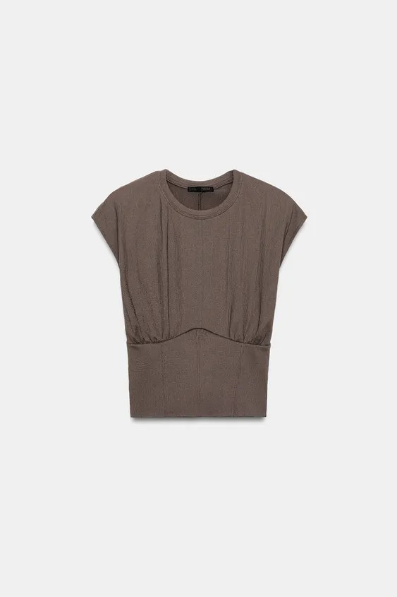 KORSETT-TOP MIT STRUKTURMUSTER | Zara DE