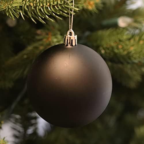 Sleetly DIY Plastic Christmas Ornaments for Crafts, Plain Blank Matte Black, Round 3.15 inch, Set... | Amazon (US)