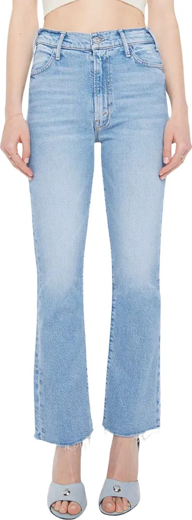 The Hustler Frayed High Waist Ankle Bootcut Jeans | Nordstrom