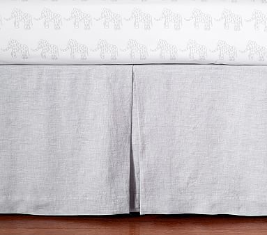 Belgian Flax Linen Crib Skirt | Pottery Barn Kids