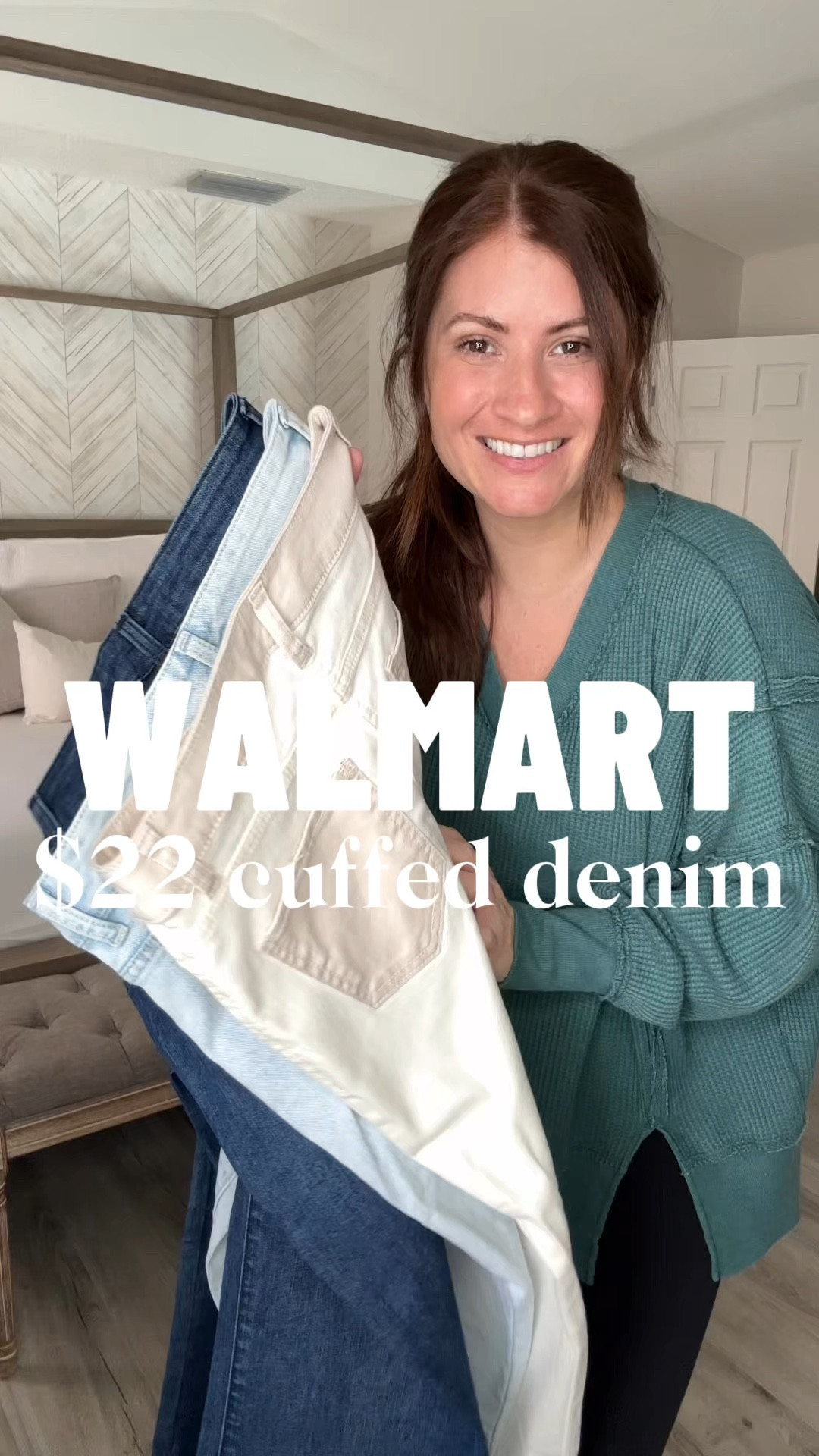 NEW! Walmart $22 cuffed denim! Loving this denim trend for spring and you can’t beat this price tag! These super cute and comfy jeans already sold out once and have recently been restocked in some washes! 

Follow me for more affordable fashion and outfit ideas as a WFH mom of 2! 

Wearing:
Size 2 in the jeans

#LTKOver40 #LTKWatchNow #LTKStyleTip
