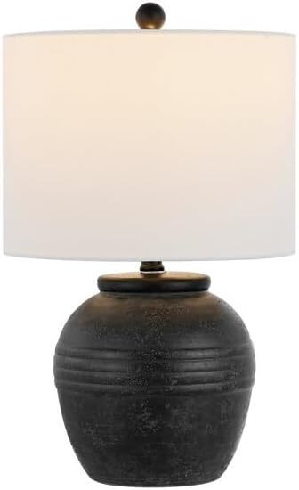 SAFAVIEH Lighting Collection Naturi Black 20-inch Table Lamp (LED Bulb Included) | Amazon (US)