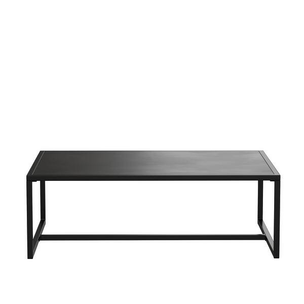 All-Weather Commercial Grade Indoor/Outdoor Steel Patio Coffee Table - Overstock - 34494272 | Bed Bath & Beyond
