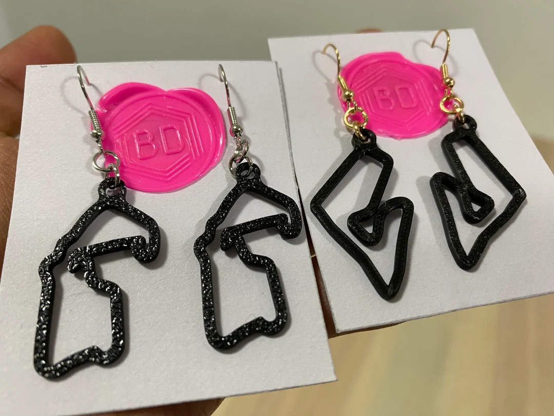 Earrings F1 Earrings Motorsport Gift Rings Dangle Formula 1 Rings Race Track Gifts F1 Jewellery C... | Etsy (US)