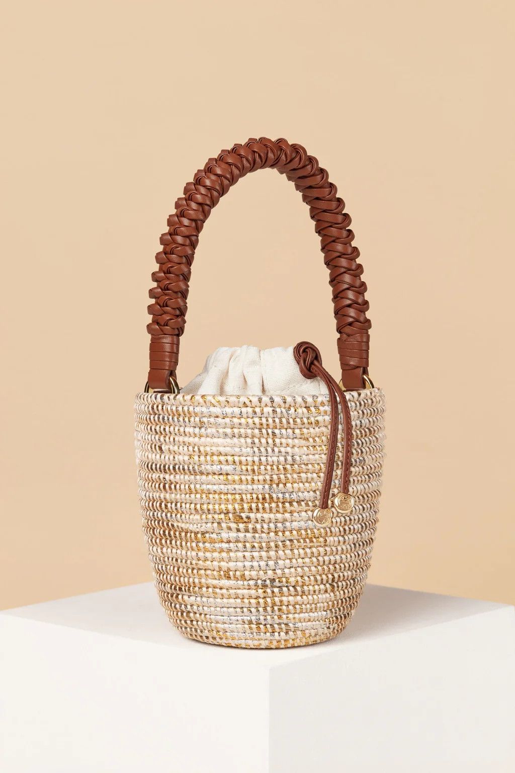 Woven Handle Lunchpail / Metallic Mélange | Cesta Collective