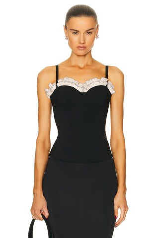 LPA Giovanna Corset Top in Black | FWRD 
