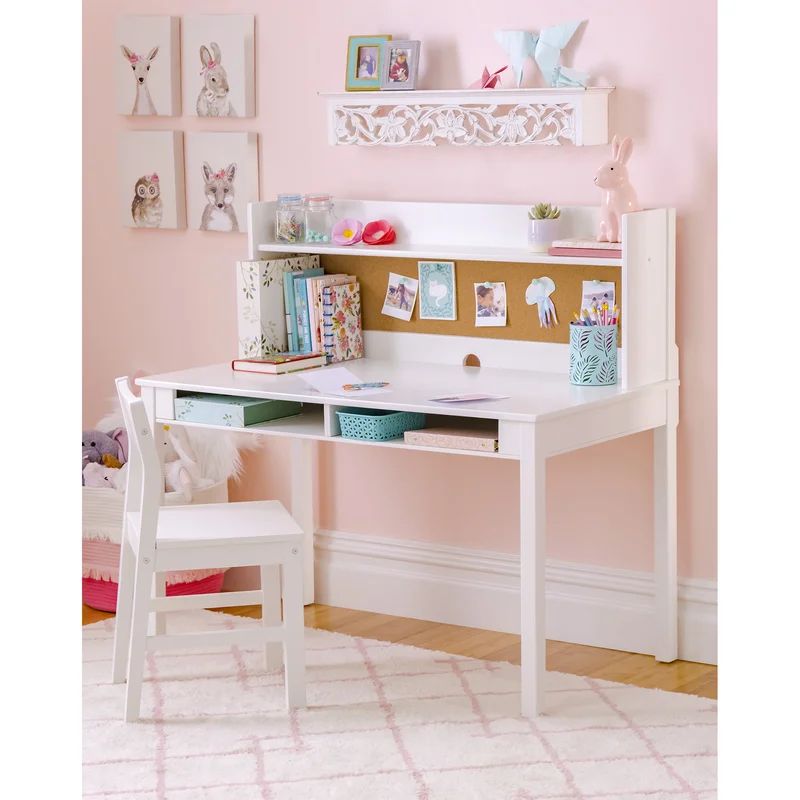44" W Writing Desk with Hutch and Chair Set | Wayfair North America