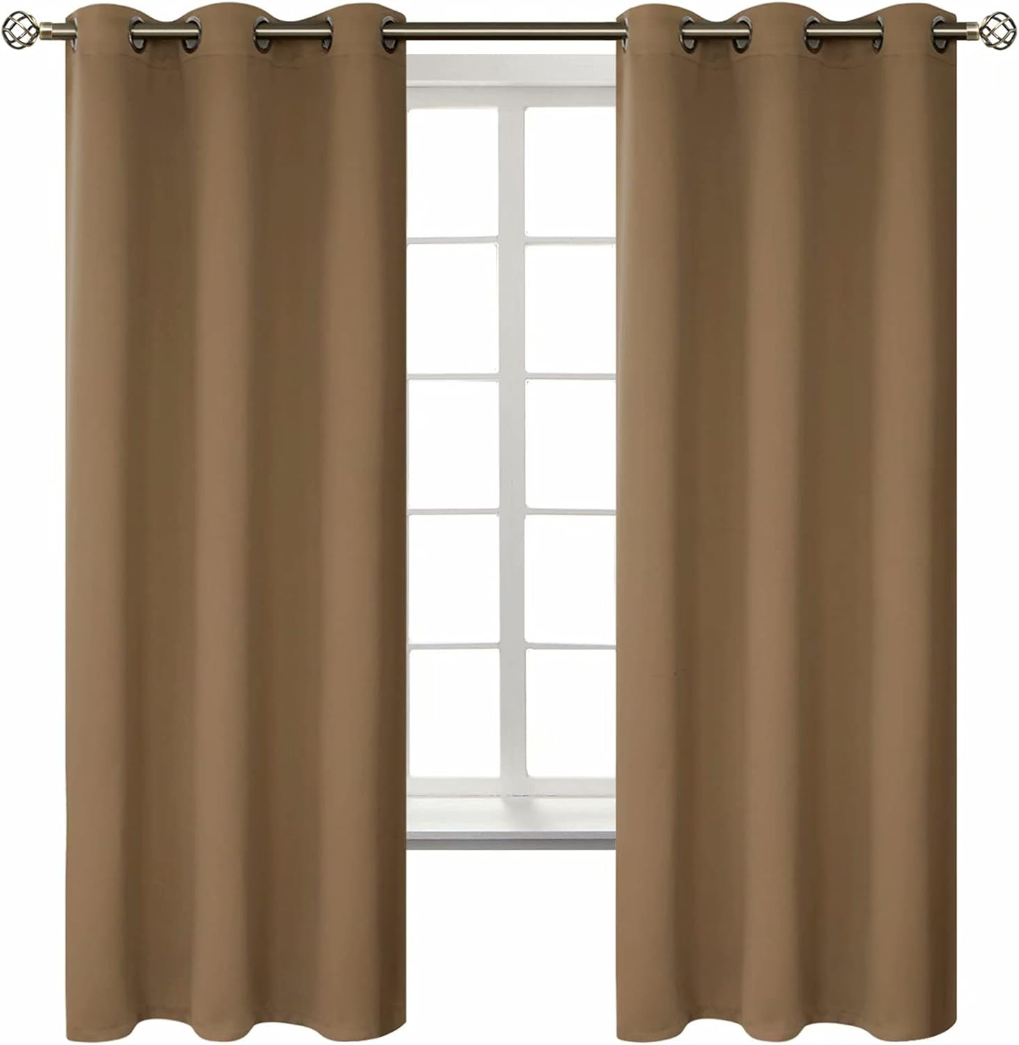 BGment Blackout Curtains for Living Room - Grommet Thermal Insulated Room Darkening Curtains for ... | Amazon (US)