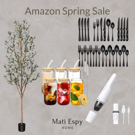 Amazon Spring Sale Silverware reusable glass cups Olive tree hand held vacuum Home 

#LTKhome #LTKsalealert #LTKfindsunder50