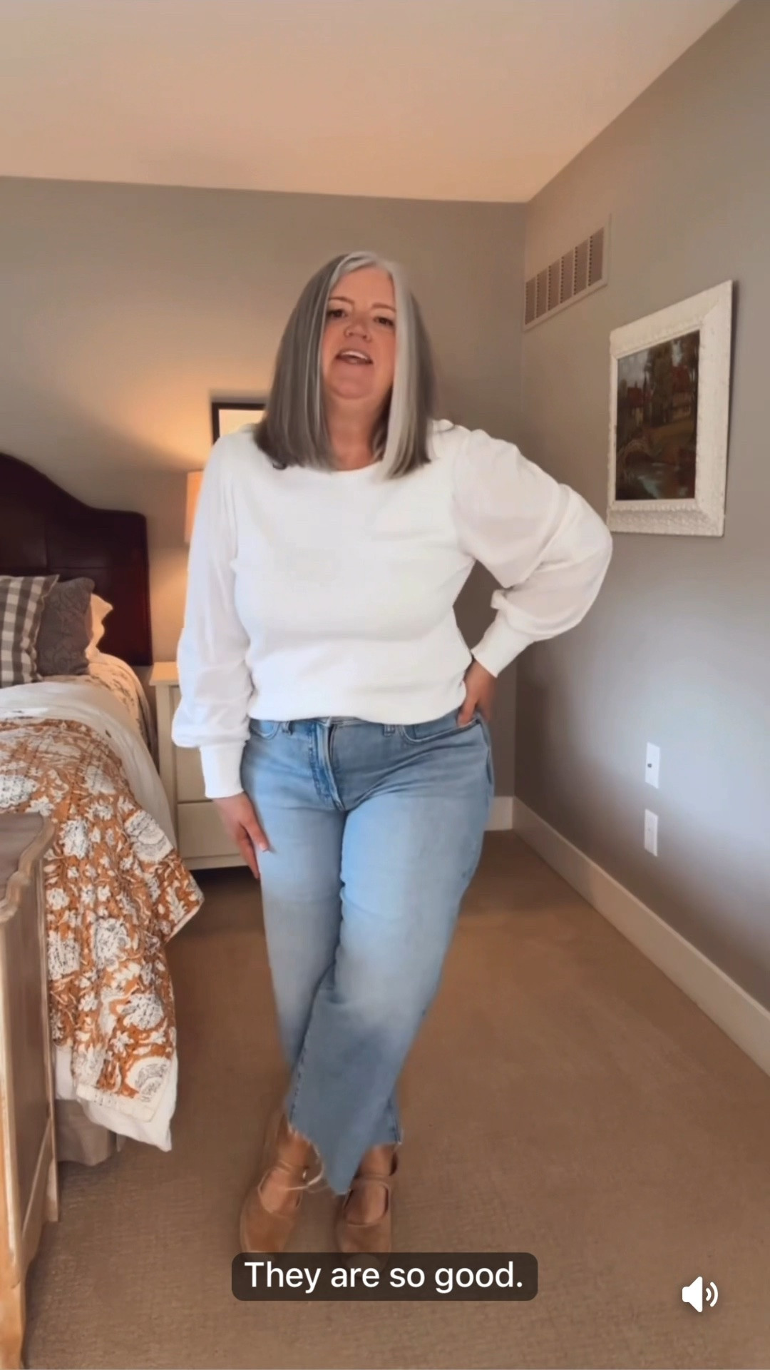 These are still one of  the favorite jeans I own and you can score them with an exclusive in app LTK code. 

Wearing the 14W but can wear the 16W for a looser more casual fit.  Unfortunately my top is sold out. 😔 

Waist - 39.6
Hip - 51”

#LTKxMadewell #LTKPlusSize #LTKMidsize