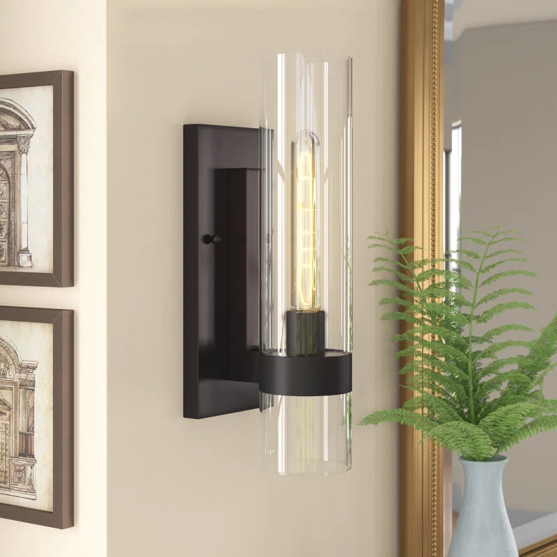 Three Posts™ Duchesne 1 - Light Black Armed Sconce & Reviews | Wayfair | Wayfair North America