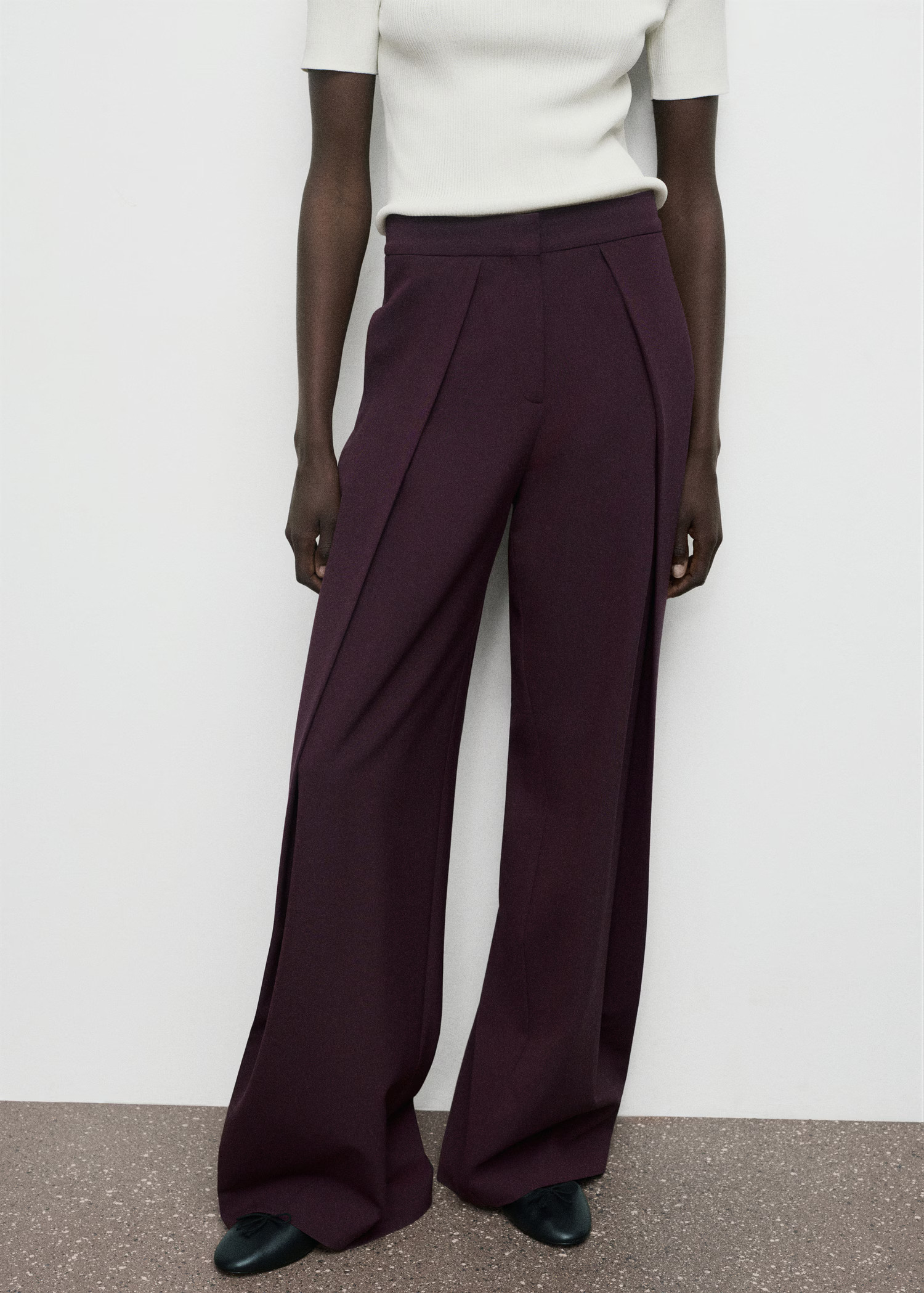 Pleated wide leg trousers - Women | MANGO USA | Mango (US/MX/AU)