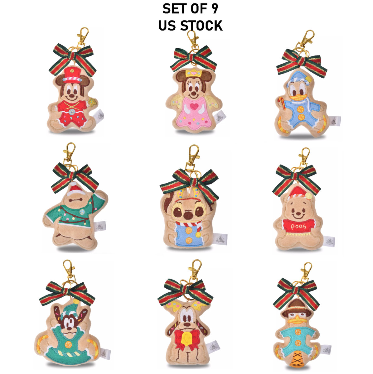 Japan Disney Plush Keychain Christmas Cookie Mickey Donald Baymax【US STOCK】 | eBay US