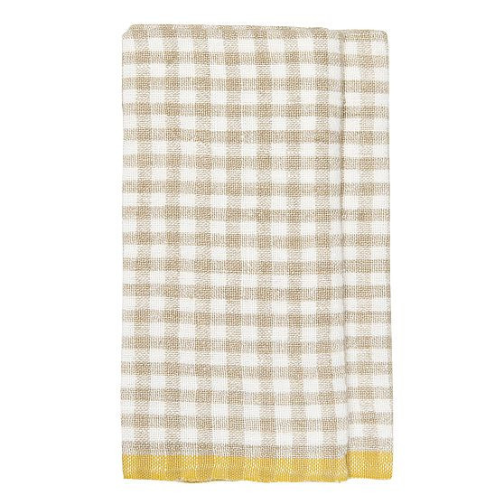 Gingham Hand Towels, Natural and Dijon, Set of 2 | West Elm (US)