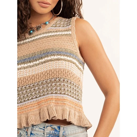 Jessica Simpson Women's Reya Textured Peplum Hem Top, Sizes XS-XL | Walmart (US)