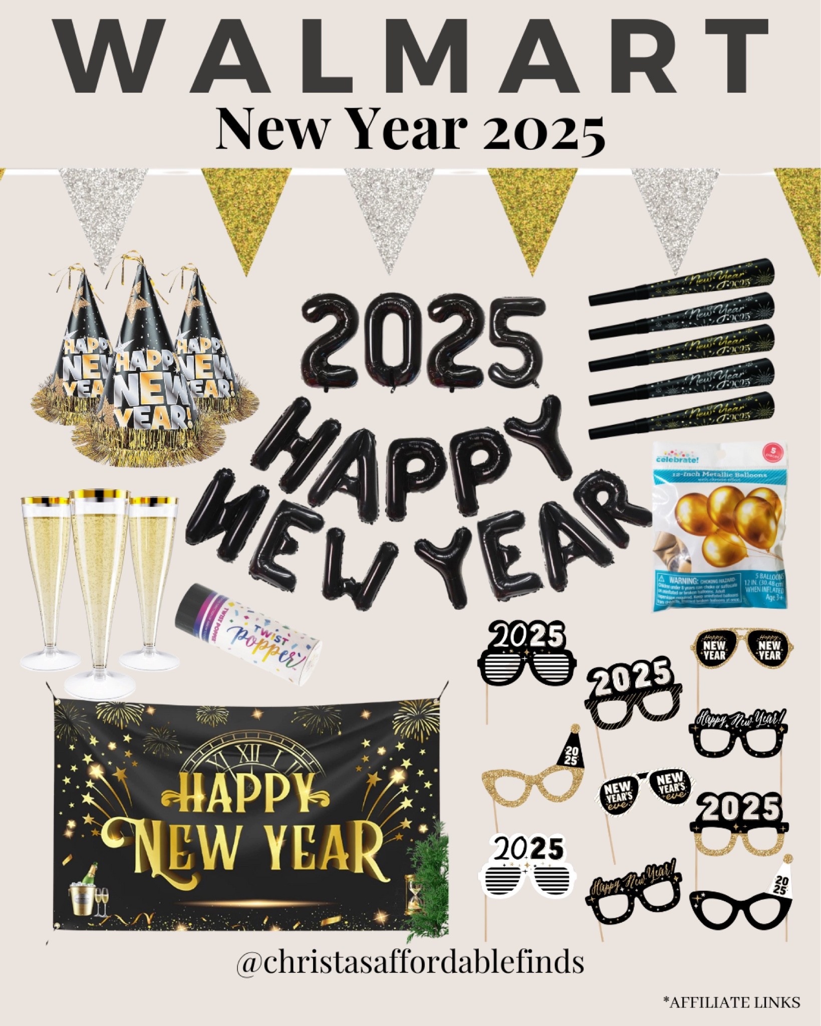 ✨ Ring in the New Year without breaking the bank! ✨ Walmart has everything you need to celebrate in style, from festive party decor to must-have celebration supplies. 🥂 Whether you’re hosting a cozy night in or a fun gathering with friends, these affordable finds will make your New Year’s Eve sparkle.

Swipe up to shop and get your party started—cheers to 2024! 🥳🎆

Walmart New Year’s Eve supplies
Affordable party decor
Celebration essentials
Budget-friendly NYE finds
Walmart party finds
Festive NYE decor
New Year’s party ideas
Walmart holiday supplies
Party decorations on a budget
Affordable New Year’s celebration
Walmart must-haves
Sparkling NYE decor
Hostess essentials
Budget-friendly celebration supplies
New Year’s Eve at Walmart
Affordable party planning
Walmart holiday party finds
New Year’s party decor
Festive and affordable
Celebrate in style
