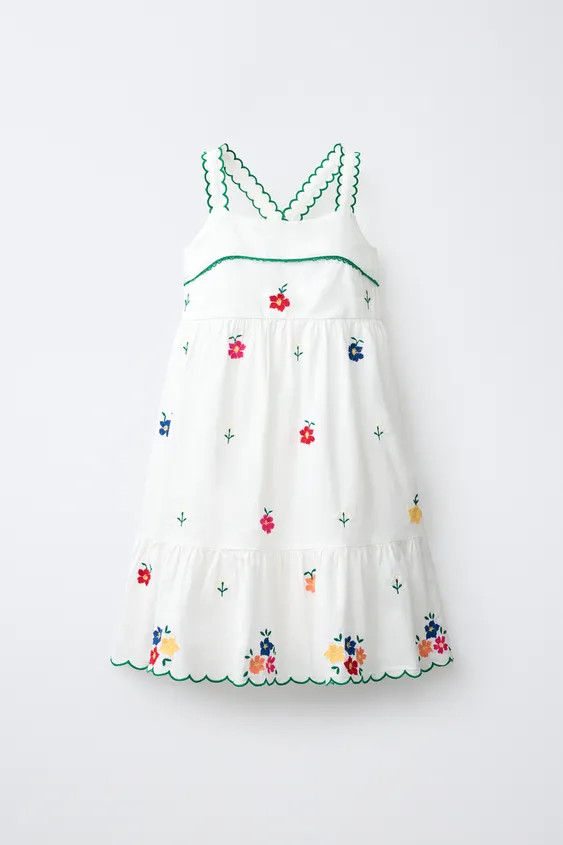 EMBROIDERED FLORAL DRESS | Zara US