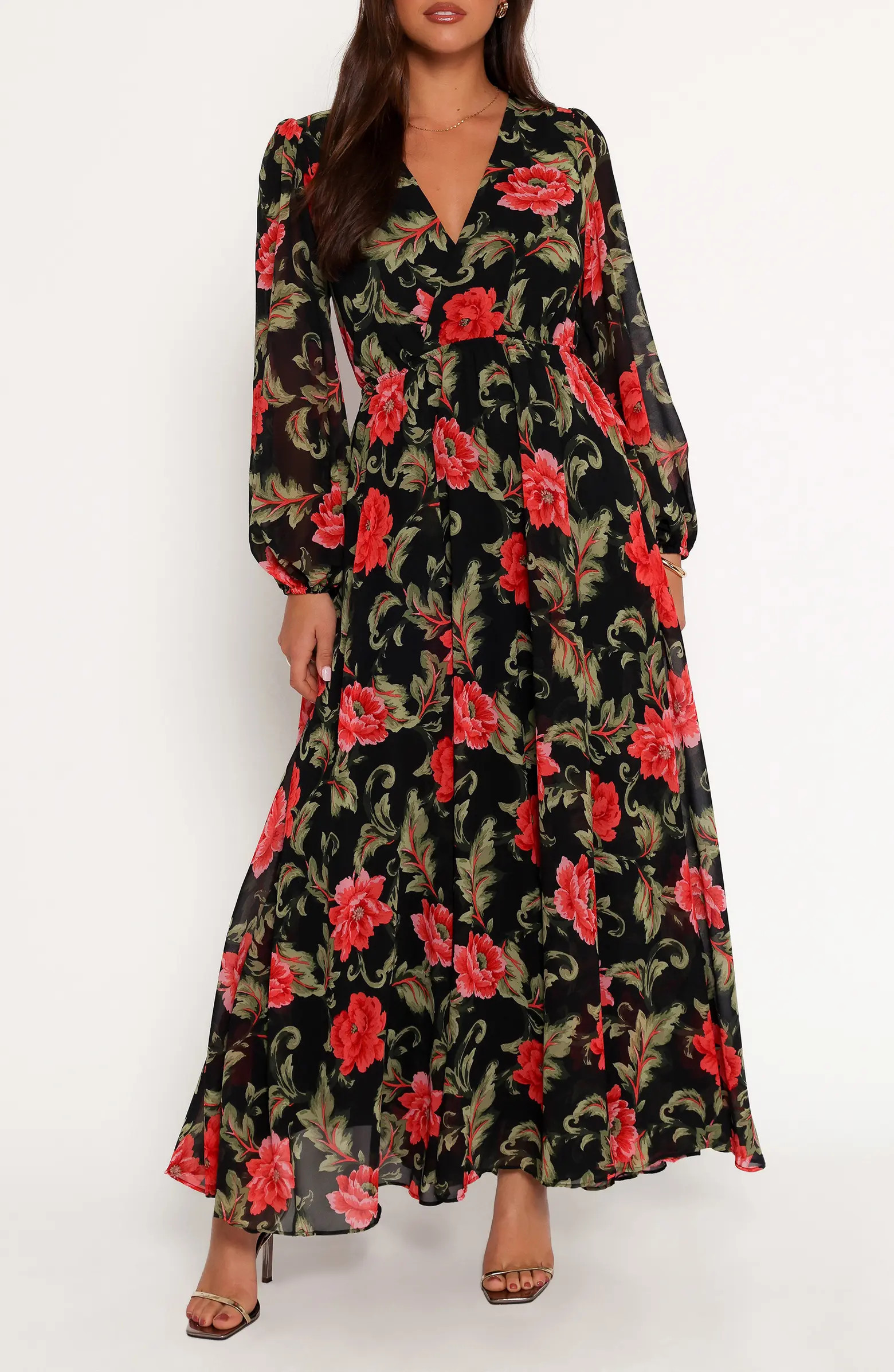 Anisa Floral Long Sleeve Maxi Dress | Nordstrom