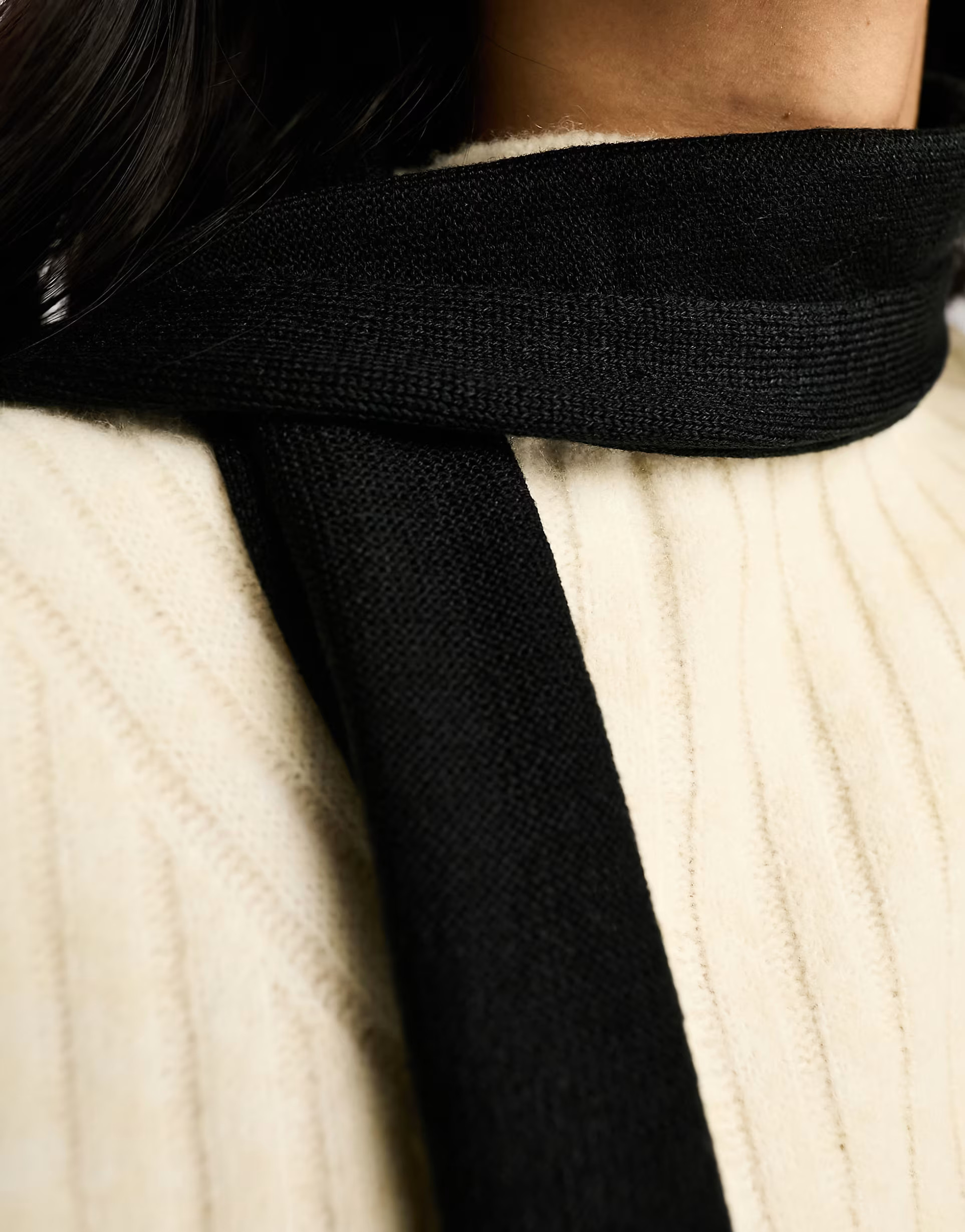 Pieces knitted skinny scarf in black | ASOS (Global)
