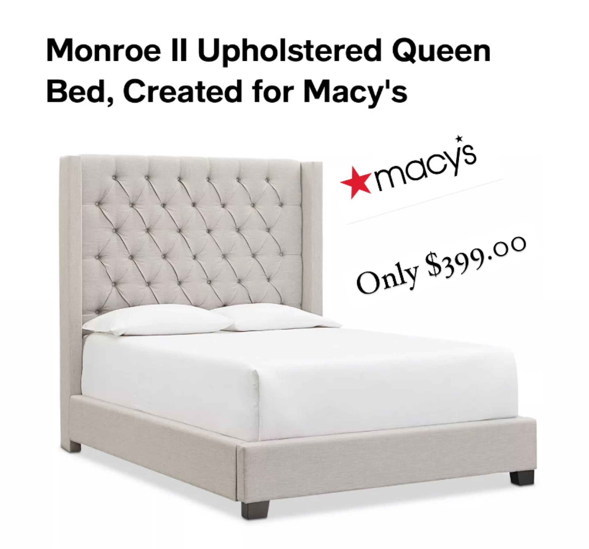 Macys sale. Shop this beautiful and affordable Monroe II Upholstered bed and beddings on sale. 
Sale | bed | home | deals | explore | Macys | #sale #deal #explore 

#LTKhome #LTKsalealert #LTKstyletip