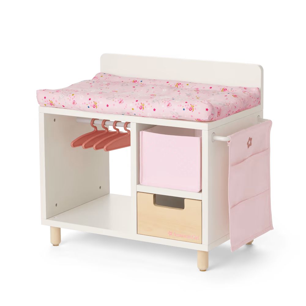 Dots & Blooms Changing Table with Storage | American Girl