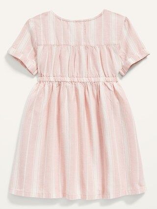 Fit & Flare Button-Front Striped Dress for Toddler | Old Navy (US)