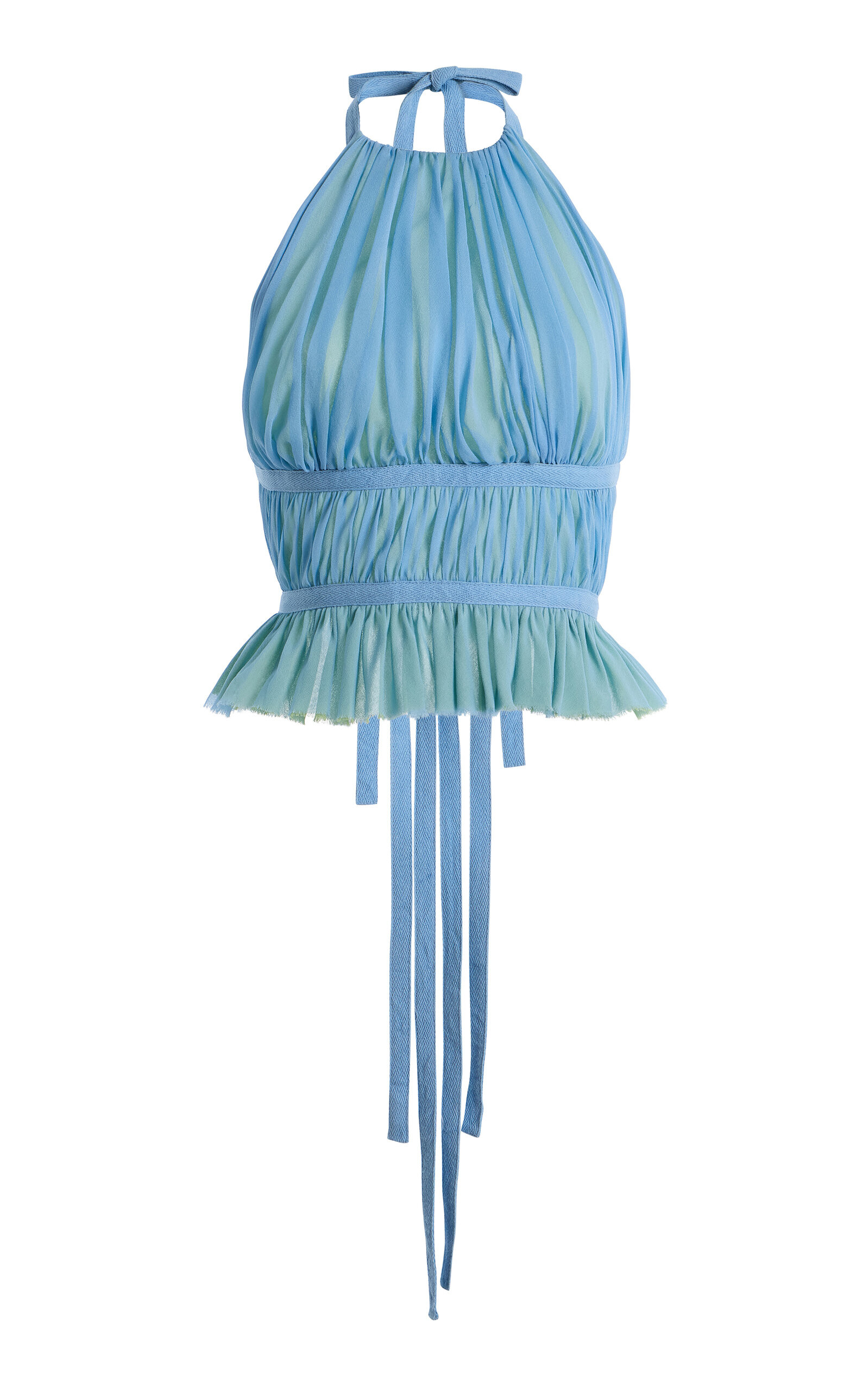 Pleated Wrap Chiffon Top | Moda Operandi (Global)