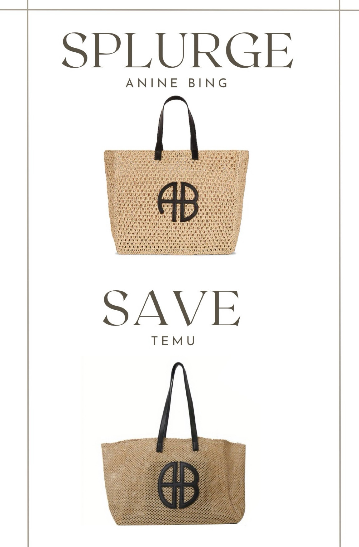 Splurge vs. Save 

#LTKstyletip #LTKitbag #LTKfindsunder50