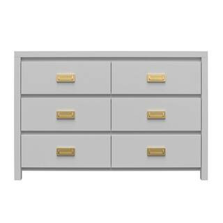 Haven 47 in., 6-Drawer Kids' Dresser, Dove Gray | The Home Depot