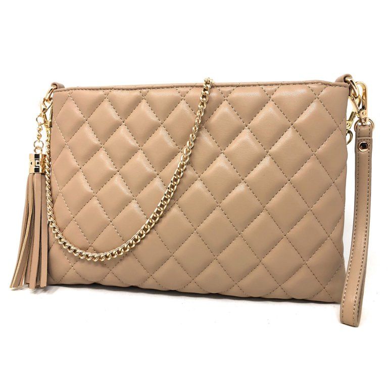 Quilted Soft Clutch Purse Fashion Wristlet Crossbody Bag - Walmart.com | Walmart (US)