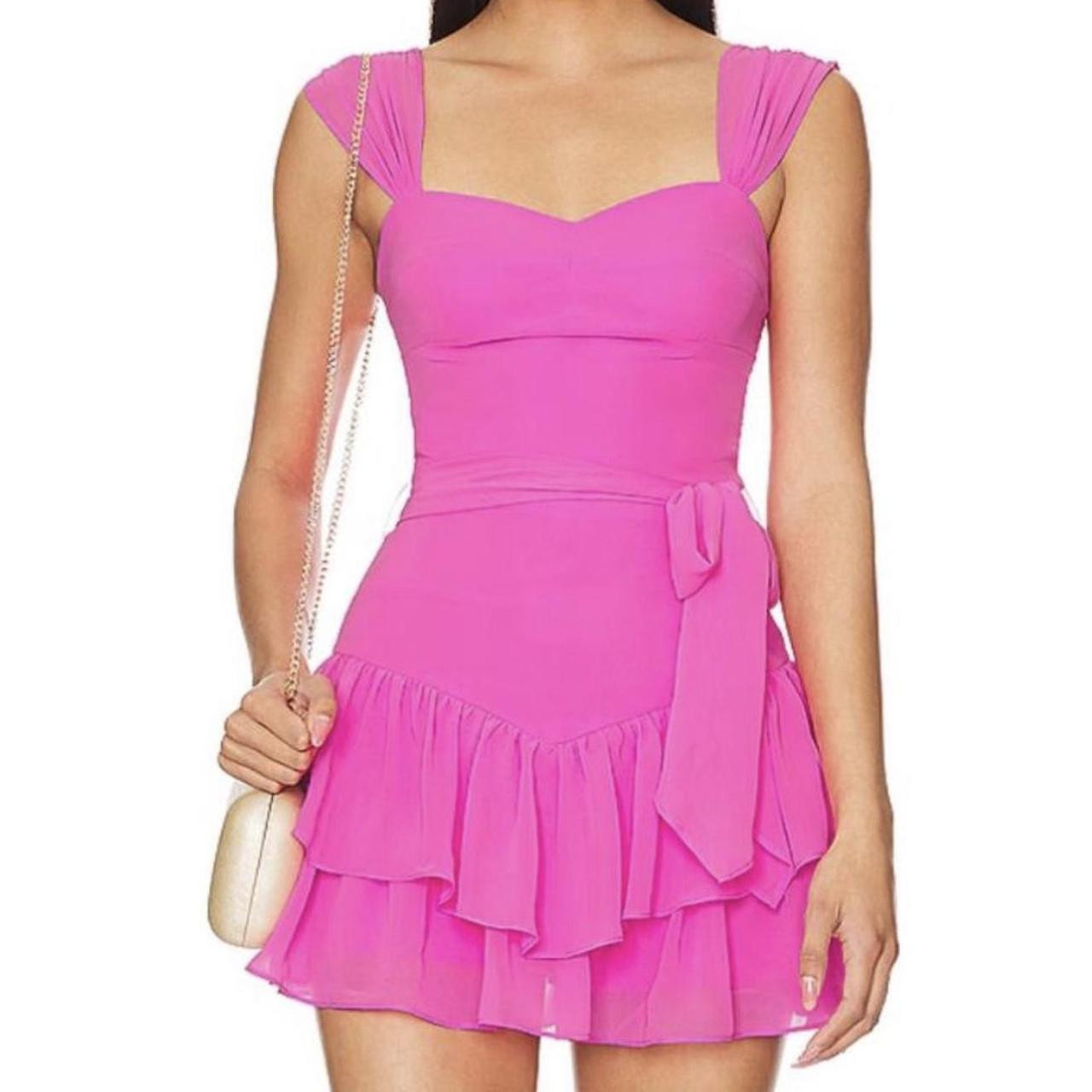 Amanda Uprichard Women's Dress - Pink | Depop US