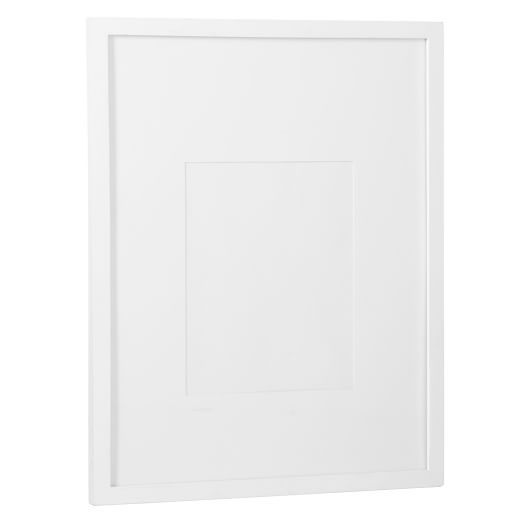 Gallery Frame, 8"x 10" (15" x 19" without mat), White Lacquer | West Elm (US)