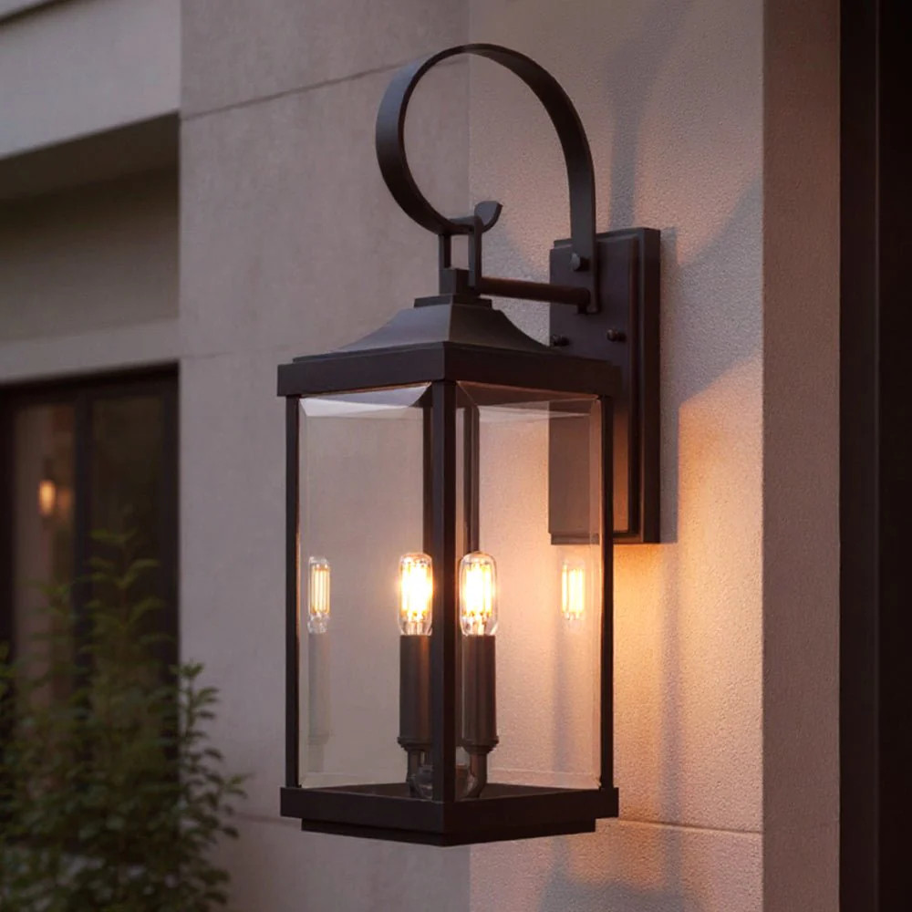 UHP1403 Transitional Outdoor Wall Sconce 21.75''H x 7''W, Midnight Black Finish, Calderdale Colle... | Urban Ambiance, Inc.