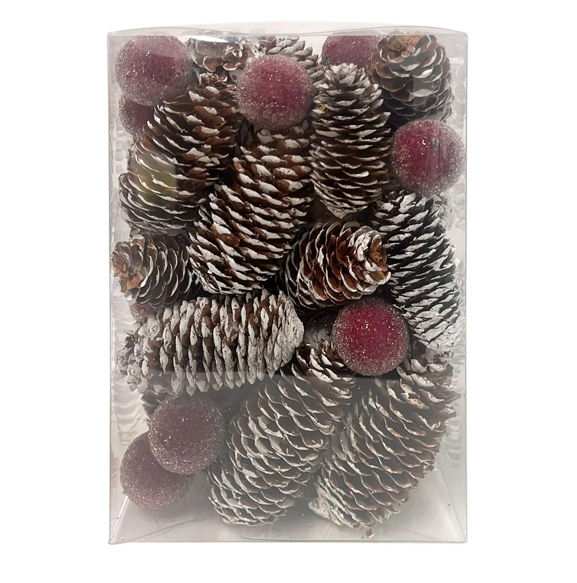 Better Homes & Garden Frosted Brown Pinecones and Red Berries 14 oz Decorative Bowl Filler - Walm... | Walmart (US)