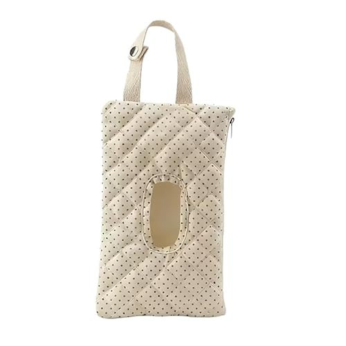 HIBEAR Quilted Diaper Wipe Pouch Portable Mommy Bag Refillable Floral Baby Wipe Holder for Travel Stroller Daily Casual (Polka Dots) | Amazon (US)