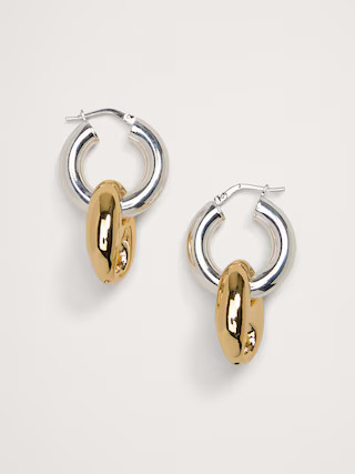 Mariner Link Mini Hoop Earrings by Aureus + Argent | Banana Republic (US)