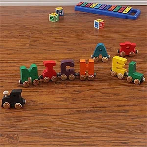 Personalized Wooden Name Train  - 3 Letters | Personalization Mall