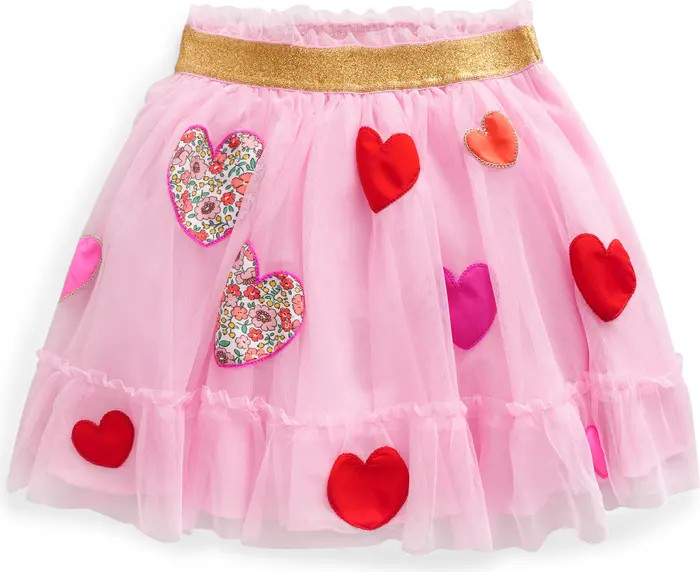 Mini Boden Kids' Heart Appliqué Tulle Skirt | Nordstrom | Nordstrom