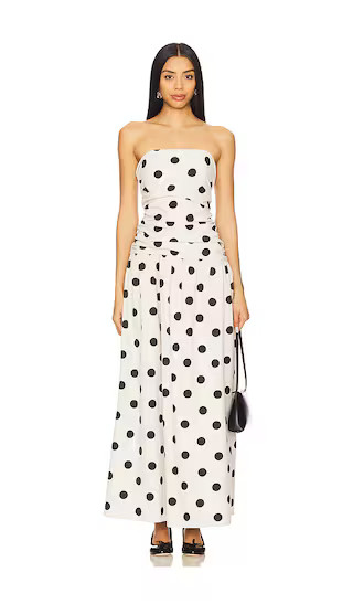 Brona Linen Maxi Dress in Polka Dot | Revolve Clothing (Global)