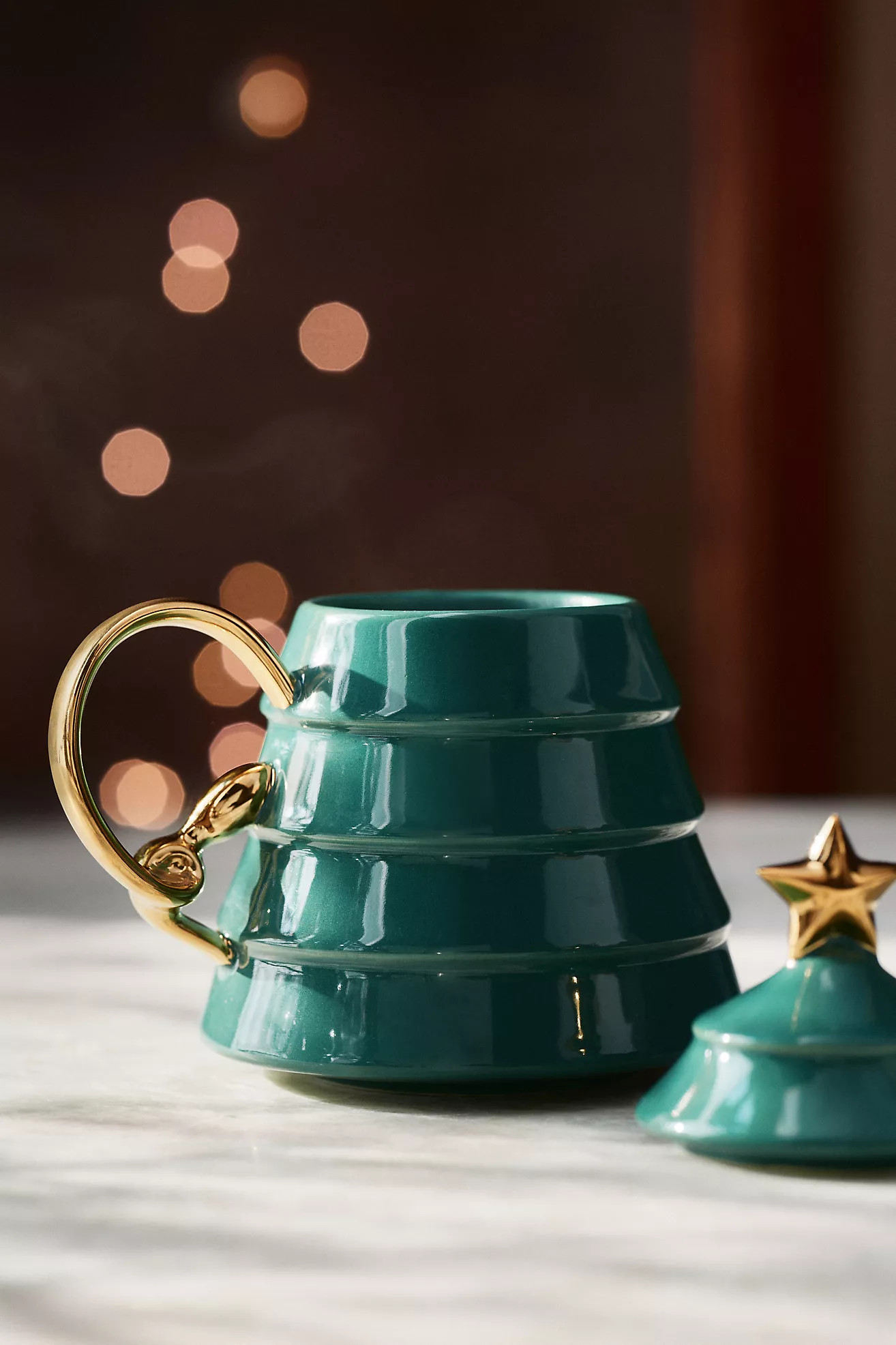 Arbol Tree Lidded Stoneware Mug | Anthropologie (US)