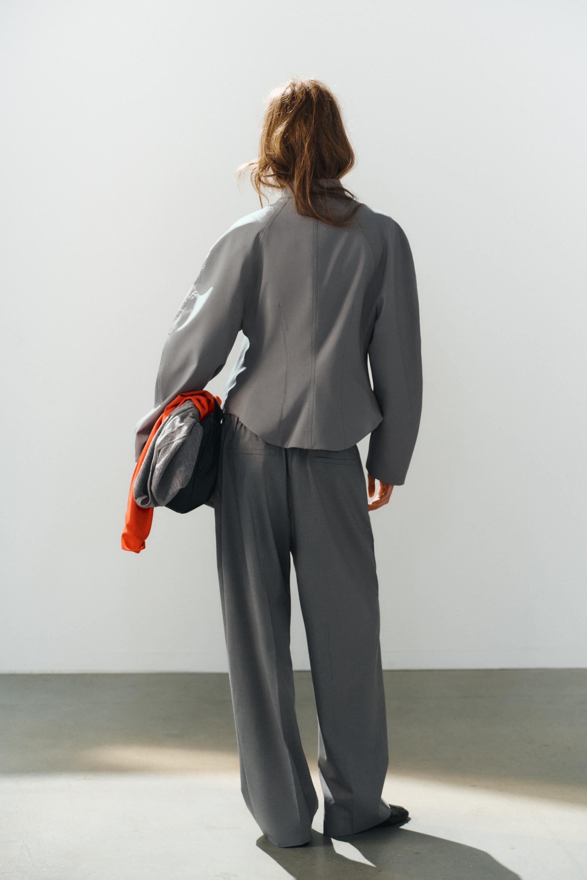 ELASTIC WAIST PLEATED TROUSERS | Zara US