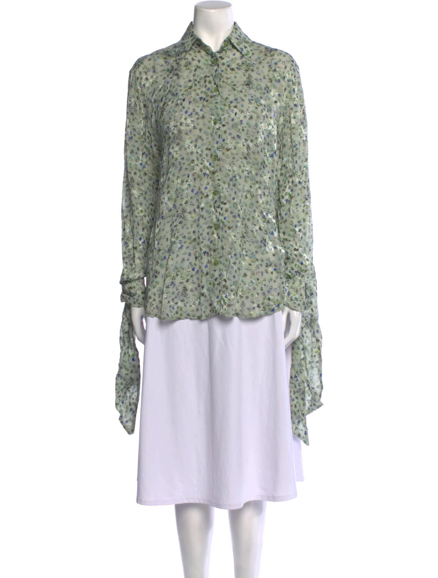 Floral Print Long Sleeve Button-Up Top | The RealReal