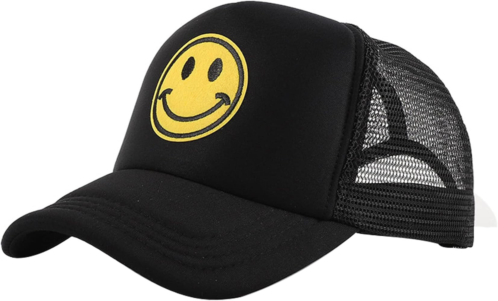 FGSS Smiley-Face Snapback-Trucker-Hat for Men Women - Adjustable Mesh Baseball Caps | Amazon (US)