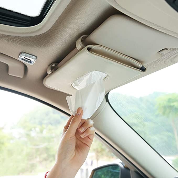 Car Tissue Holder, Sun Visor Napkin Holder, Car Mask Holder for Sun Visor, Masks Dispenser for Ca... | Amazon (US)