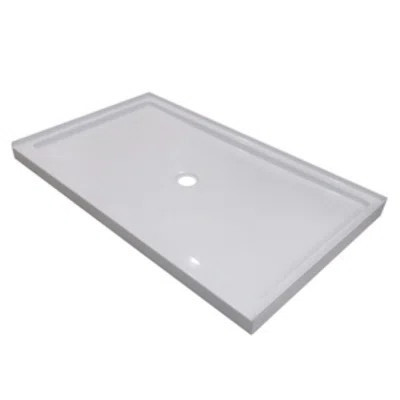 60" x 36" Rectangular Shower Base with Single Threshold and Center Drain | Wayfair North America