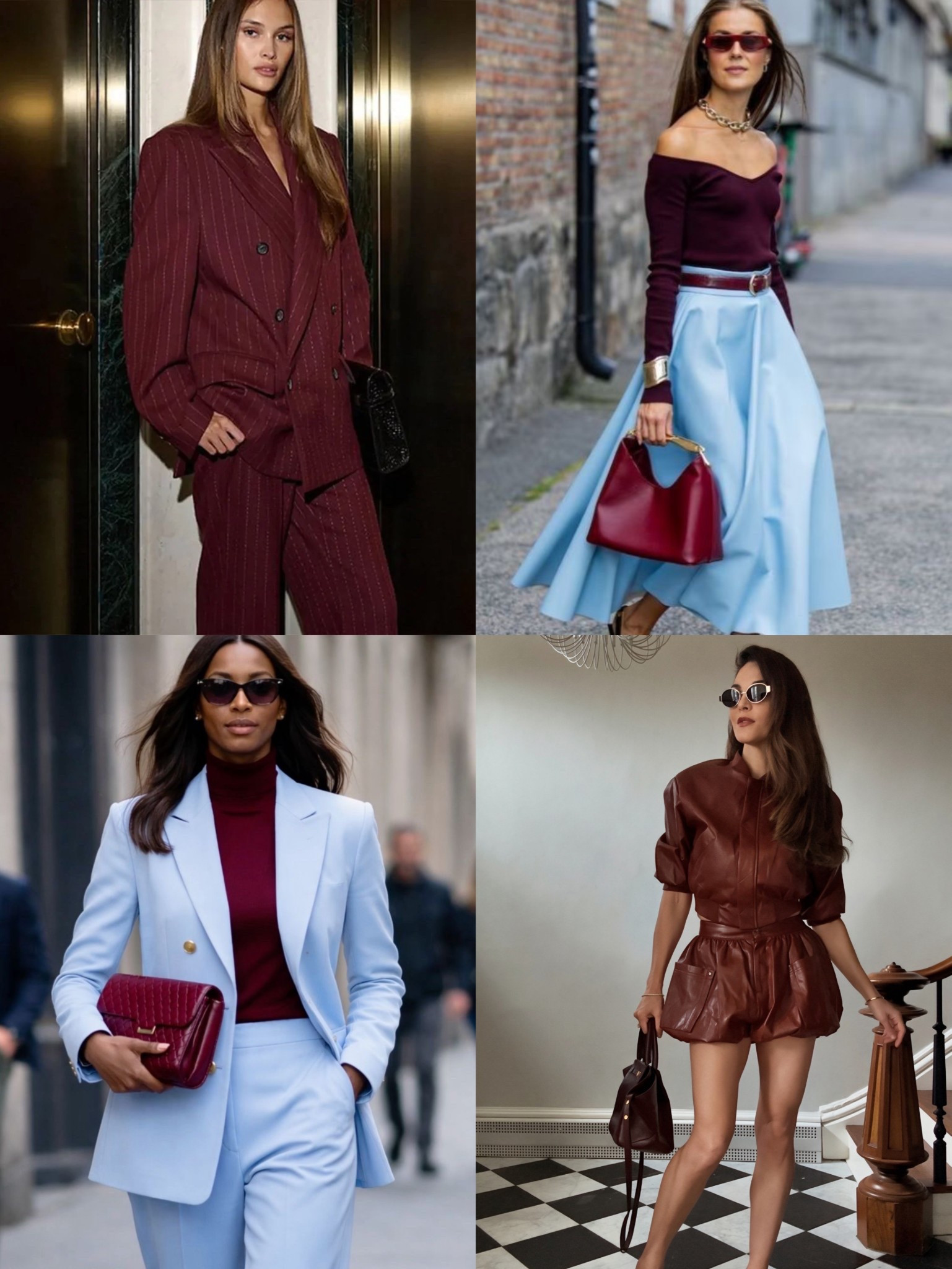 Some days call for full presence—rich, tonal, unapologetic.
Other days soften the story—light blue stepping in, adding air, balance, a little ease.

Same color. Two energies.
Power… or pause.

Personally, I love both—it just depends on the day you’re walking into.

¿Hoy te sientes más intensa o más suave?

#BurgundyLook #SoftBlueStyle #QuietLuxury #EstiloConIntención #ChicagoStyle

#LTKWorkwear